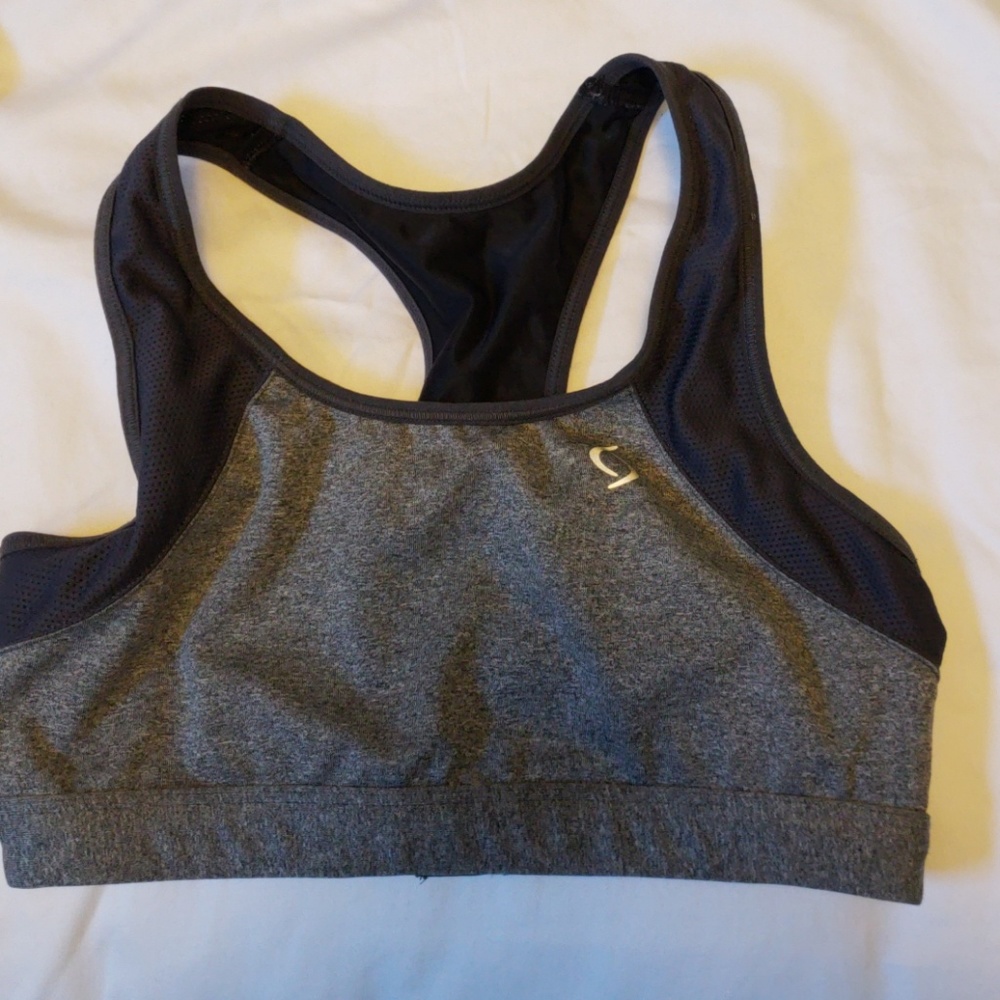 Moving comfort sports bra  gray. Size 32A/B 34A